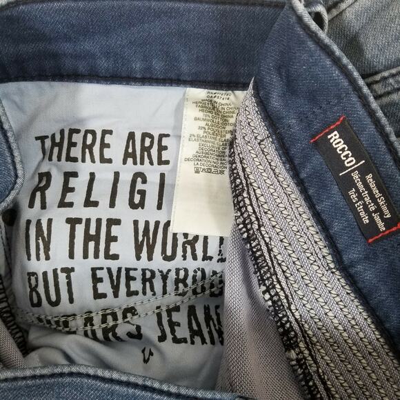 True Religion Classic Rocco Moto in Indigo Moonshine Blue Jeans 40x34 NWT $229 - Picture 8 of 8